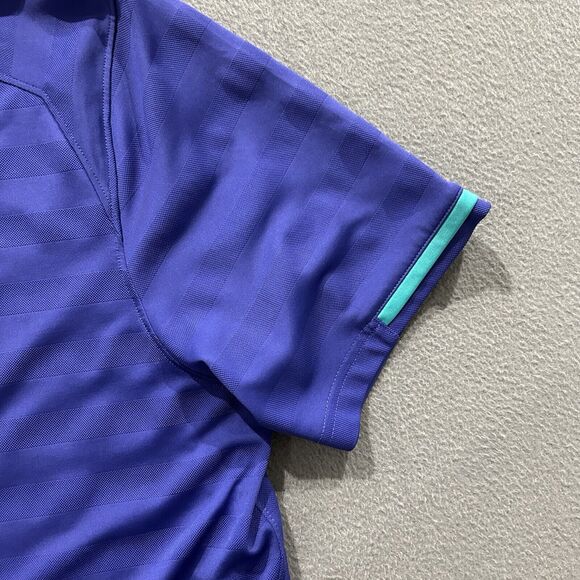 Oakley Shirt Mens Large Blue Green Center Logo Golf Polo Performance Hydrolix - Picture 3 of 12